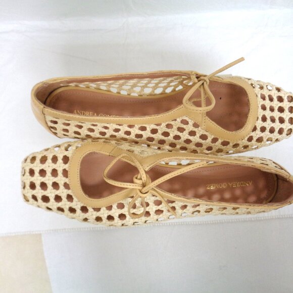 ANDREA GOMEZ Amelia Ballet Flat Natural Raffia size EU 37.5 / US 7 - Picture 7 of 9
